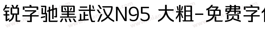 锐字驰黑武汉N95 大粗字体转换